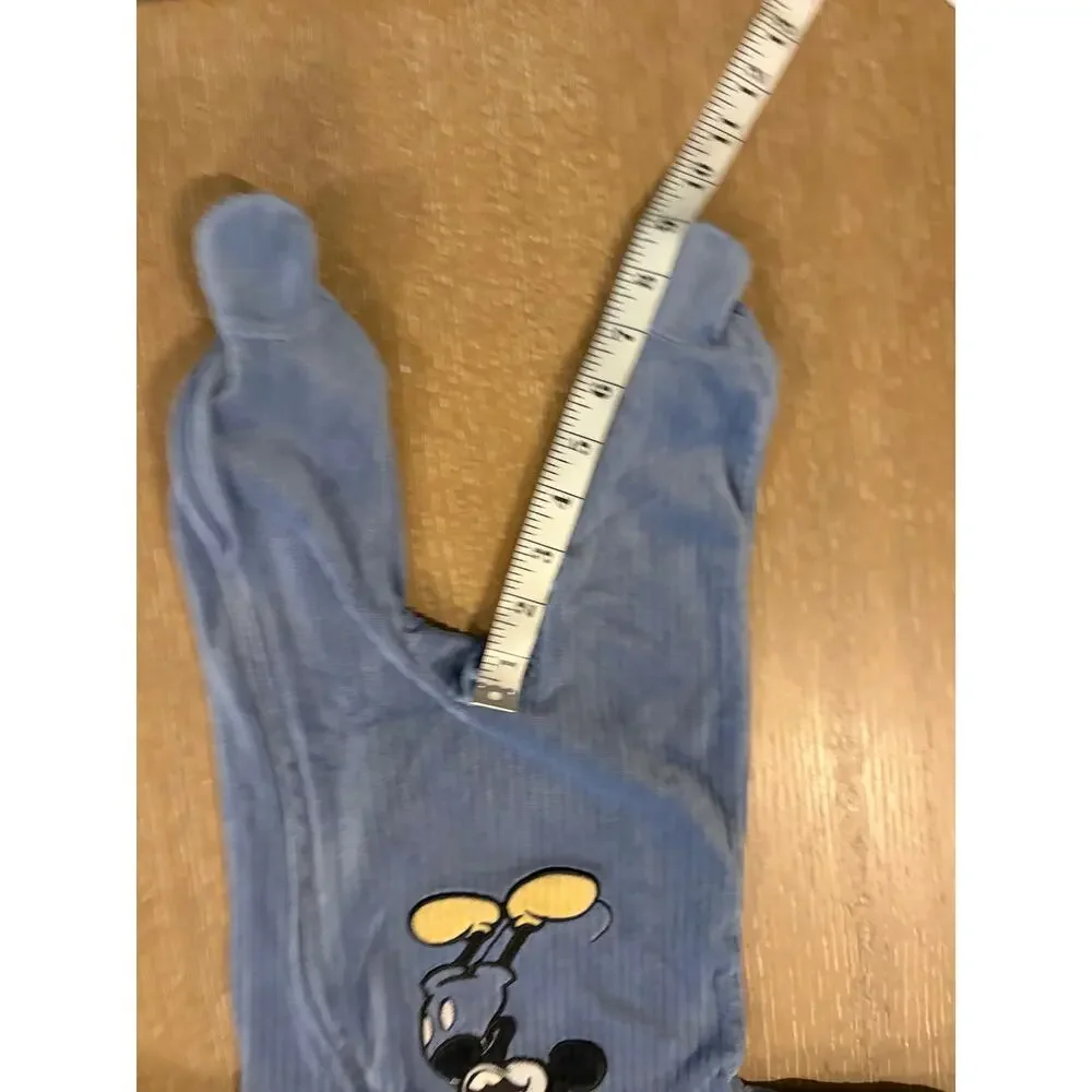 Disney Baby Mickey‎ Mouse Footed Pajama One Piece Size 3/6 Month Zipper